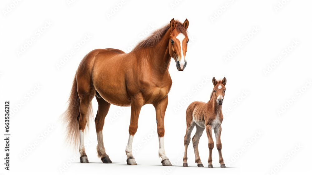 Fototapeta premium Beautiful brown Horse with Foil