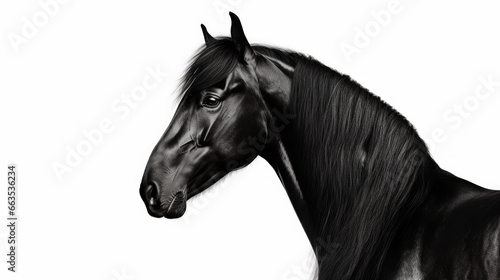 Beautiful black frisian stallion