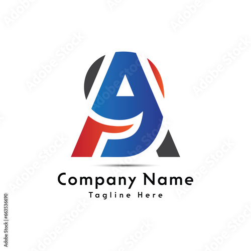 A9 letter initial creative logo design icon