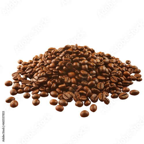 Fototapeta Naklejka Na Ścianę i Meble -  Pile of Coffee Beans Isolated Background