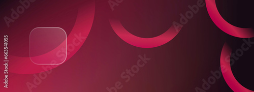 Viva magenta circle background. Magenta or maroon and glassmorphism style. Mock up composition with empty space. Great for wallpapers, banners, templates, luxury invitations, voucher background.