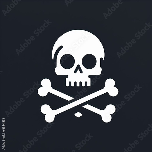 Skull and Crossbones With Black Background