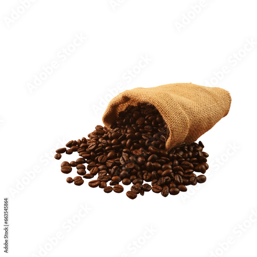 Coffee Beans in Burlap Sack
