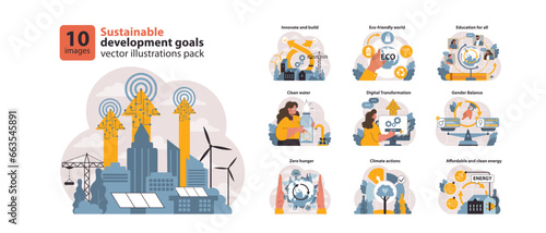 SDG or sustainable development goals set. Global target for better