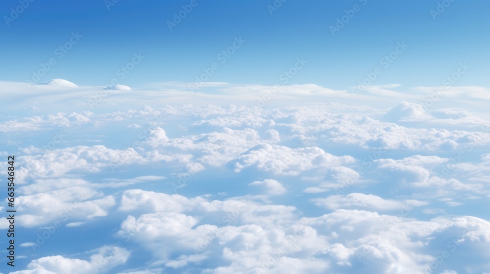 capturing the stunning aerial view of clouds over a deep blue ocean generative ai