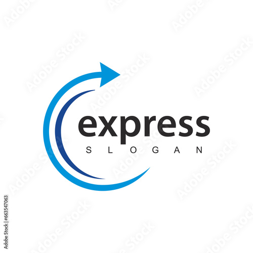 Express logo designs vector, Transport logistic delivery and shipping service.