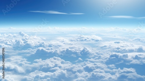 capturing the stunning aerial view of clouds over a deep blue ocean generative ai © ThisDesign
