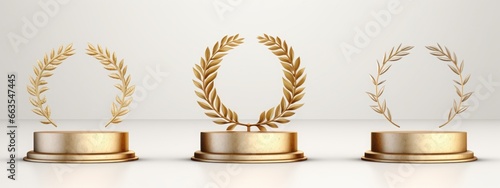 Winner award podium prize silver gold trophy win champion pedestal first stage bronze sport. Podium background winner 3d award ceremony medal platform laurel best place second third design light event