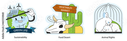 World vegan day set. Go vegan. Organic vegetables, greens, plants or fruits