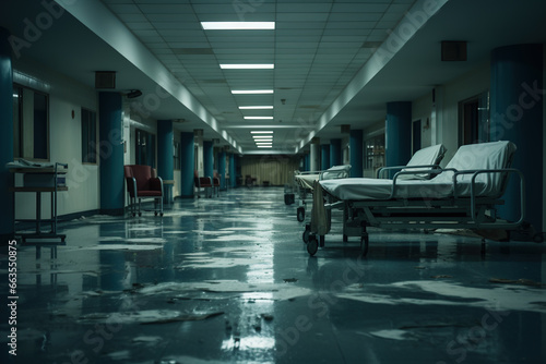 empty haunted abandoned hospital interior. war & disaster concept © Badass Prodigy
