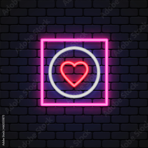 Condoms neon in vintage style on light background. Vector illustration