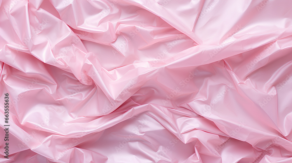 Wrinkled pink plastic texture. Concept of sustainability. Background. Wrinkled pink plastic texture. Concept of sustainability. Background.