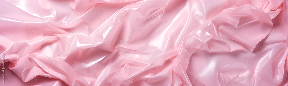 Wrinkled pink plastic texture. Concept of sustainability. Background. Wrinkled pink plastic texture. Concept of sustainability. Background.