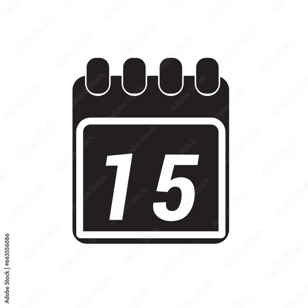 Page of calendar displaying day 14. Illustration. Page of calendar displaying day 14. Illustration.