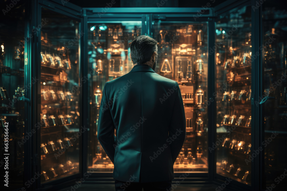 A cybersecurity expert advising a company on data encryption and protection strategies to mitigate data breach risks. Concept of data security. Generative Ai. A cybersecurity expert advising a company on data encryption and protection strategies to mitigate data breach risks. Concept of data security. Generative Ai.