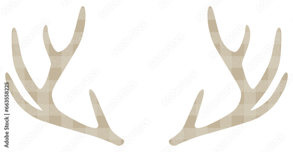 Buffalo plaid deer antlers
