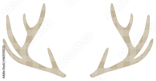 Buffalo plaid deer antlers

