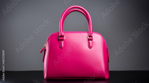 luxury women bag on a gray background.