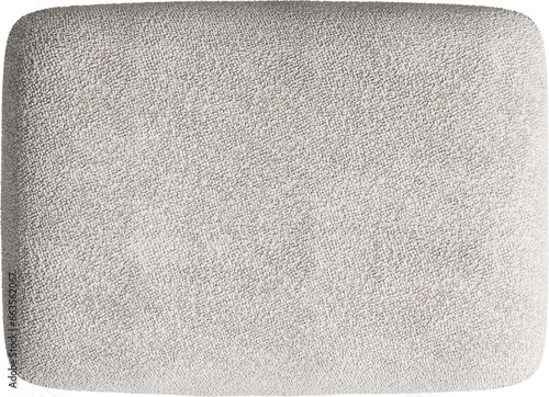 Photos Top view of upholstery white  ottoman