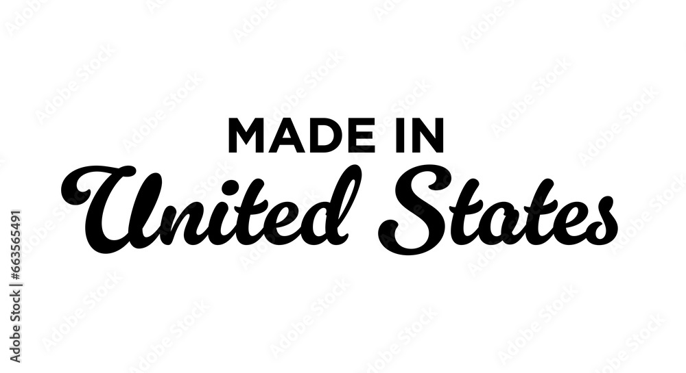 Made in USA, Made in America, American Made, Made In USA, US Logo, USA Manufacture Logo, USA Logo, United States, Clothing Tag, Vector Illustration