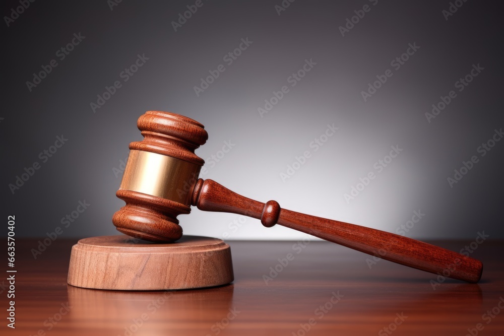 wooden gavel is elegantly displayed on a wooden stand, representing authority and legal proceedings wooden gavel is elegantly displayed on a wooden stand, representing authority and legal proceedings