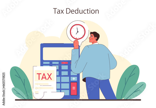 Tax optimization. Financial efficiency, budgeting and economy idea