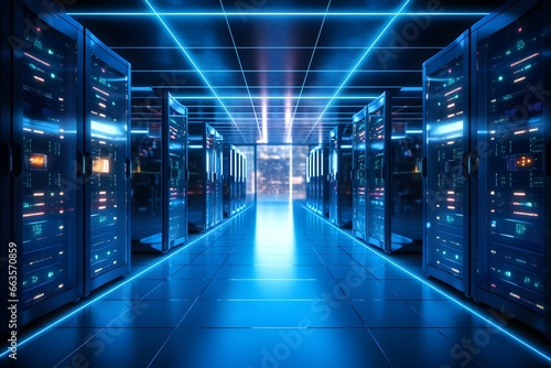 server room in a data tech company