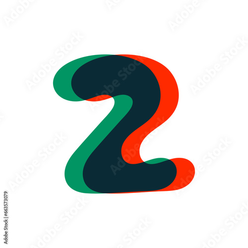 Letter Z logo with stereo effect. Perfect to use in any disco labels, dj logos, electromusic posters, bright identity, etc.