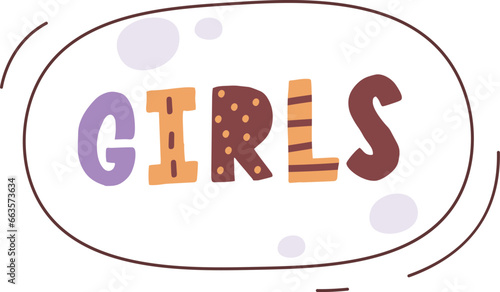 Girls Colorful Sticker