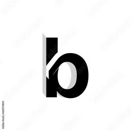 A vector is that forms of the letters b three dimension. photo