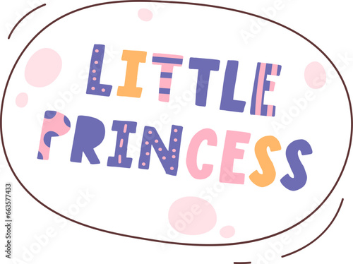 Little Princess Lettering Sticker