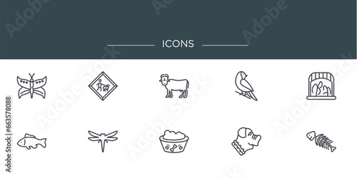 set of 10 outline web icons such as , vector icons for report, presentation, diagram, web design, mobile