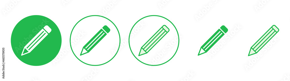 Pencil icon set. pen symbol. edit icon vector Pencil icon set. pen symbol. edit icon vector