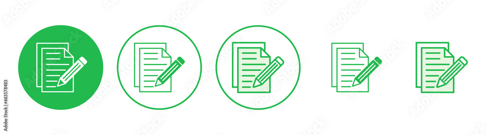 Note icon set. notepad icon vector Note icon set. notepad icon vector