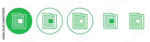 Newspaper icon set. news paper vector sign