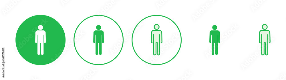 Man icon set. male icon vector. human symbol Man icon set. male icon vector. human symbol