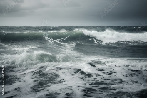 ocean during tempestuous weather. Generative AI © Mason
