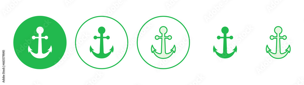 Anchor icon set. Anchor symbol logo. Anchor marine icon. Anchor icon set. Anchor symbol logo. Anchor marine icon.