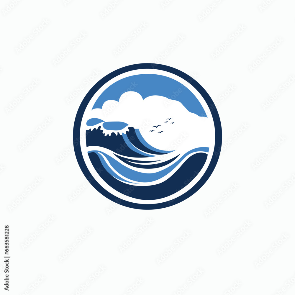 This is ocean illustration logo vector This is ocean illustration logo vector