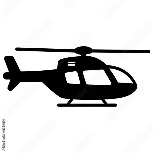 Icon Vector of Helicopter in Trendy Flat Isolated on White Background. SVG