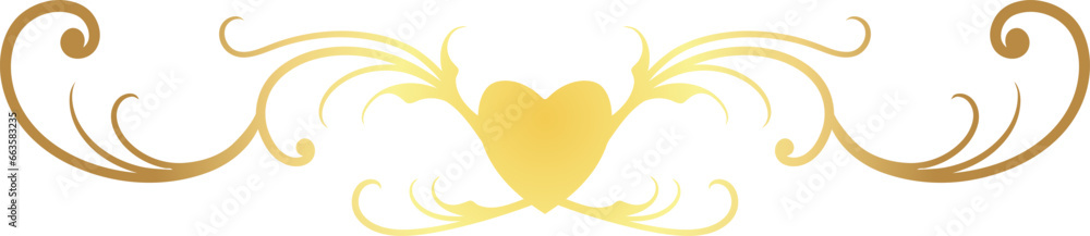 Gold floral ornament border vector Gold floral ornament border vector