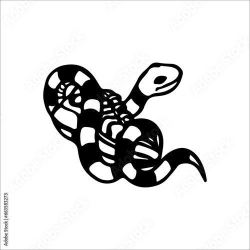 vector illustration of striped snake concept