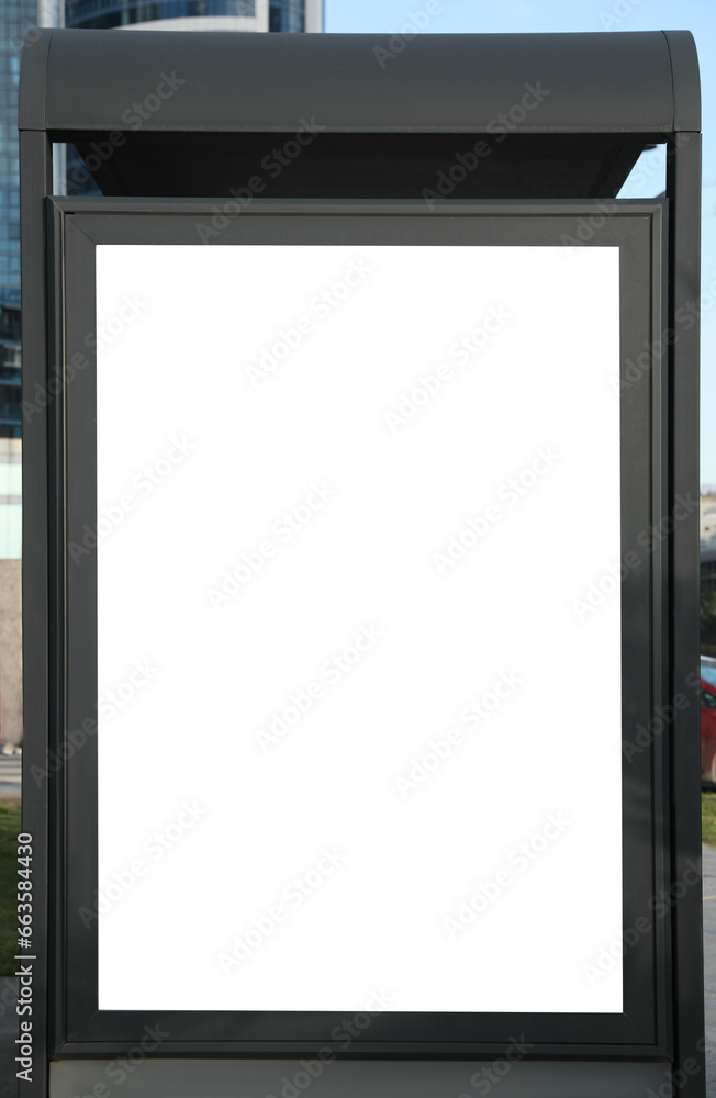 Empty signboard in city. Mock-up for design Empty signboard in city. Mock-up for design