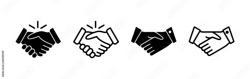 Hand shake icon vector. business handshake. contract agreement. partnership Hand shake icon vector. business handshake. contract agreement. partnership