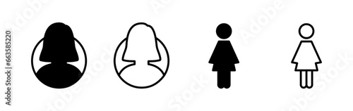 Female icon vector. toilet icon. restroom sign. gender