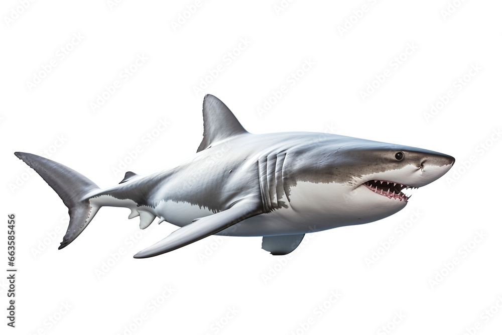 Fototapeta premium Shark isolated on white. File png