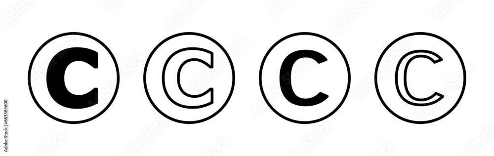 Copyright icon vector. copyright symbol Copyright icon vector. copyright symbol