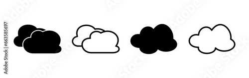 Cloud icon vector. cloud data. cloud services