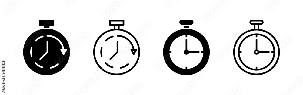 Clock icon. Time icon vector. Clock icon in trendy flat style isolated Clock icon. Time icon vector. Clock icon in trendy flat style isolated