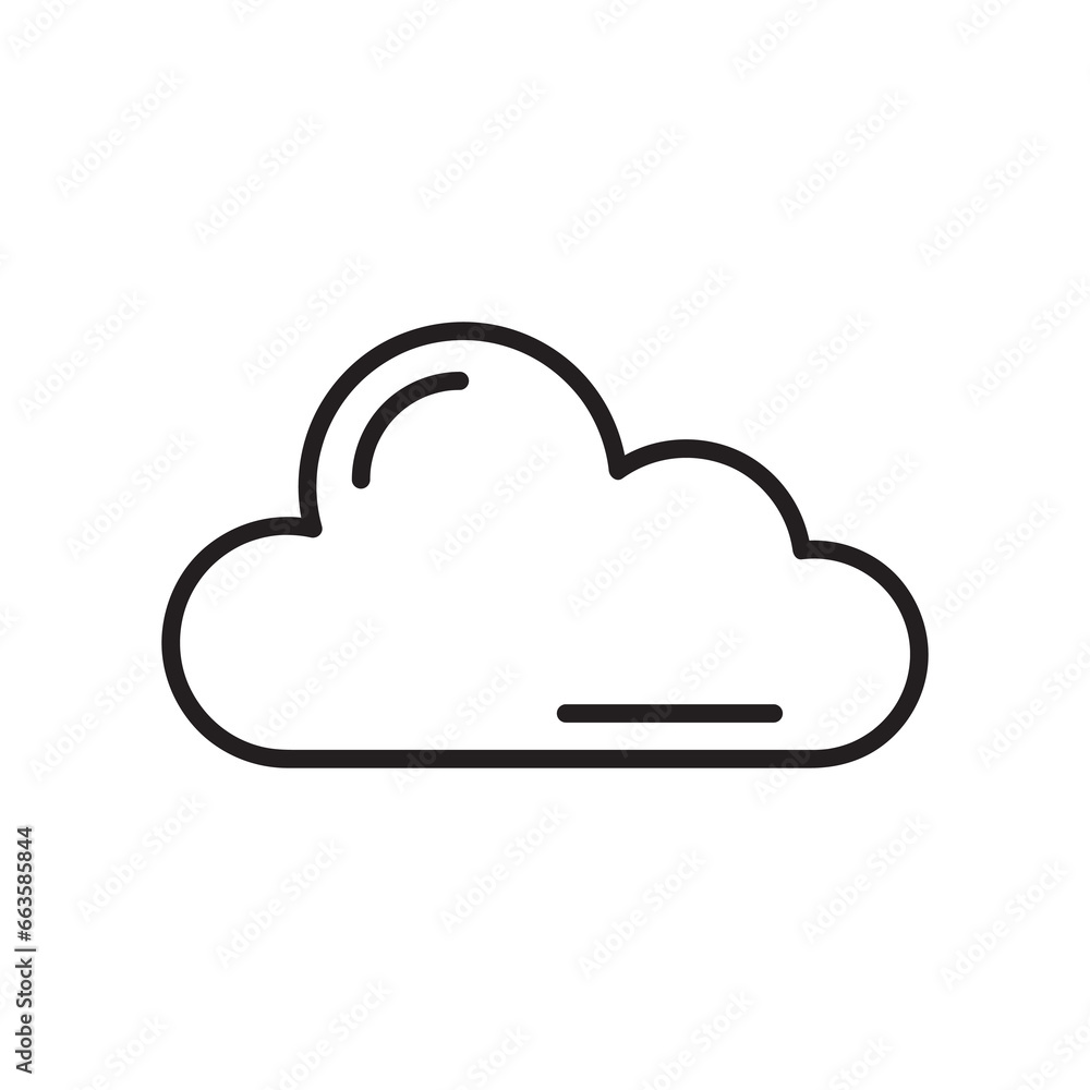 Cloud line icon, outline vector sign, linear logo illustration on white background..eps Cloud line icon, outline vector sign, linear logo illustration on white background..eps